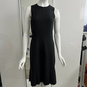 Kick Pleat Hem Black Banana Republic Sheath Dress SZ 6